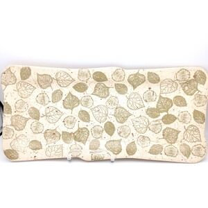 Salsa Style Art Studio Leaf Design Platter SIGNED K DeSalsa Organic Fiberclay